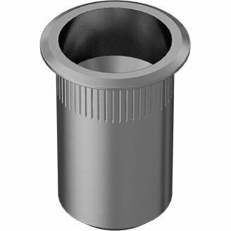 BSC PREFERRED Zinc-Plated Heavy-Duty Rivet Nut Open End 1/2-13 Interior Thread.063-.200 Material Thick, 10PK 95105A169